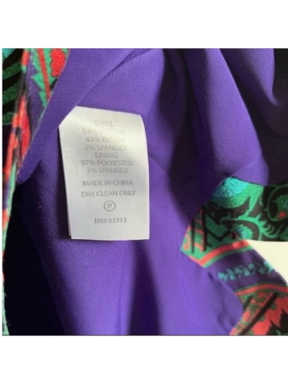 Plenty by Tracy Reese Baga shift dress purple teal paisley v back - Picture 10 of 11